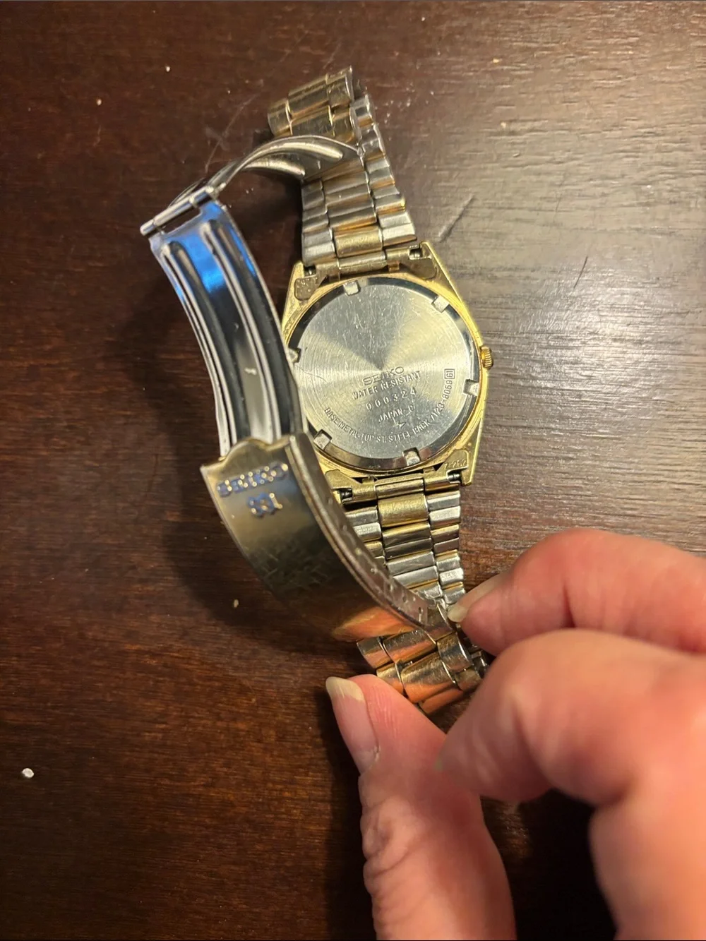 Seiko Gold Tone Watch with Gold Dial and Bracelet
